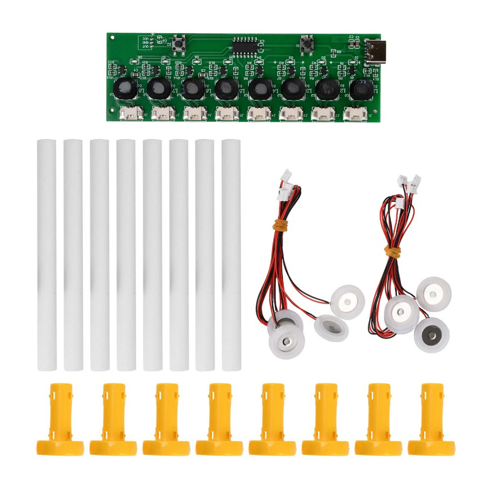

8 Spray Ultrasonic Humidifier Atomizer Control Board Set 108KHz±5KHz 12W DC5V Desktop Humidifier Smart Home Atomization Module