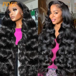 Perruque Lace Front Wig Body Wave sans colle naturelle, cheveux humains, pre-plucked, 13tage, 180% HD, prêt à l'emploi, pour femmes