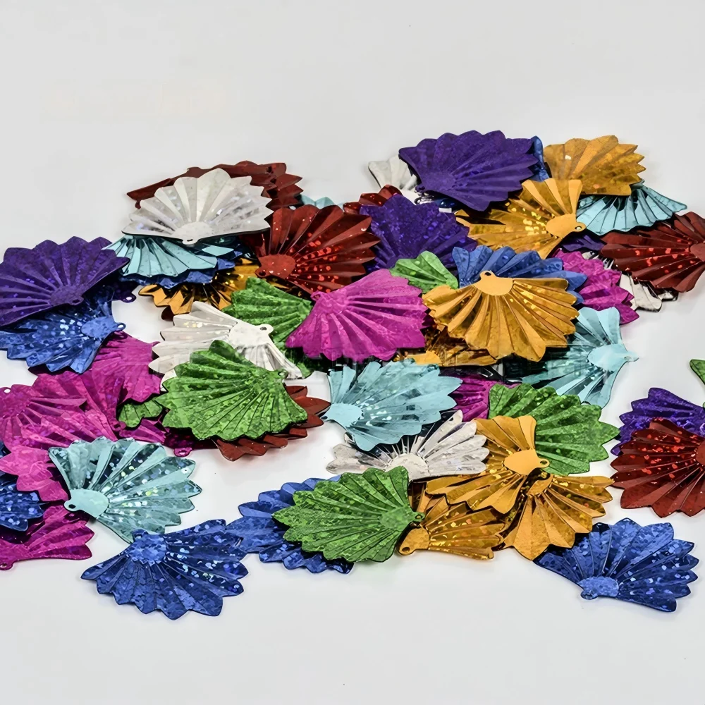 35 × 37mm fan-shaped beads sequins DIY handmade clothing accessories material party decoration sequins