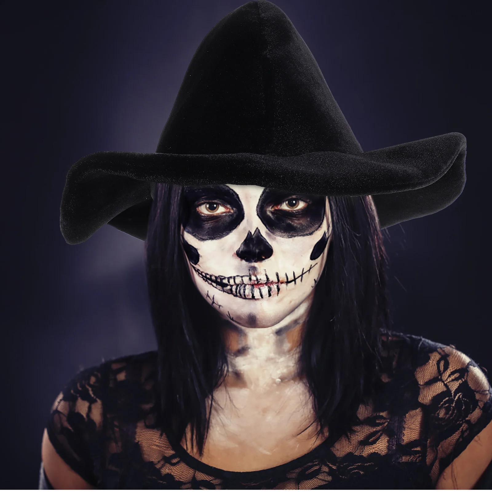 Halloween Witch Star Wizard Hat Cosplay Costume Accessory For Women Men Adult Party Stage Performance Prop Cosplay Wizard Cap