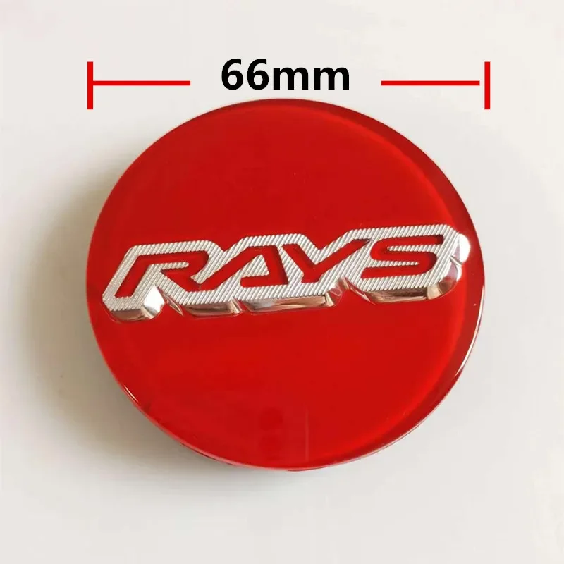 4pcs 66mm Rays Wheels Tires Center Hub Cap Car Rims Dust-proof Cover Hubcaps Emblem 65mm RAYS Auto Styling Accessories