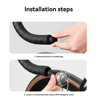 ROCKBROS Road Bike Bicycle Bell 18-25Mm Handlebar Plug Bell Waterproof High Decibel Bike Horn