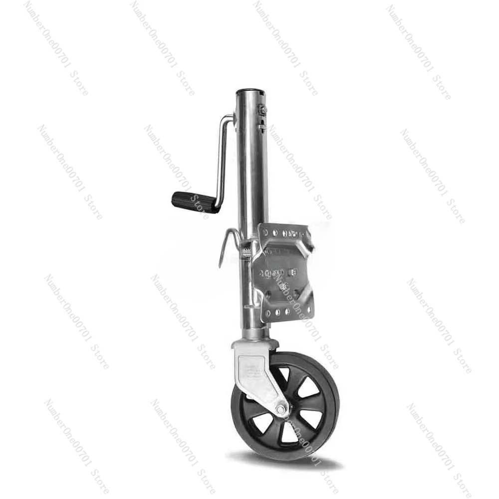 8 Inch 1500 lbs Trailer Jack, Swivel Guide Wheel with Drop Leg for RV Camper, Heavy Duty Tongue Jack for Trailers