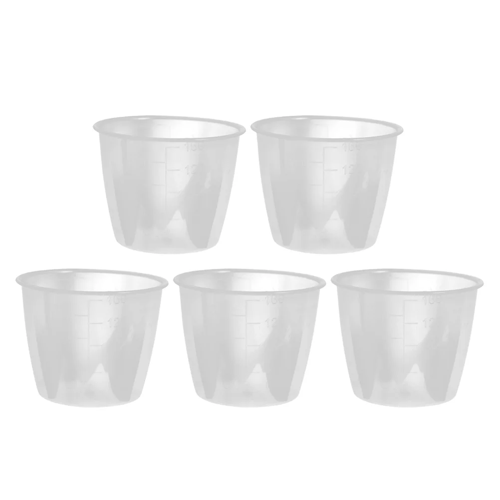 

5pcs Convenient Plastic Measuring Cup For Rice Cooker Clear Rice Measuring Cup With Scale Kitchen Supply For Rice Flour And Syru