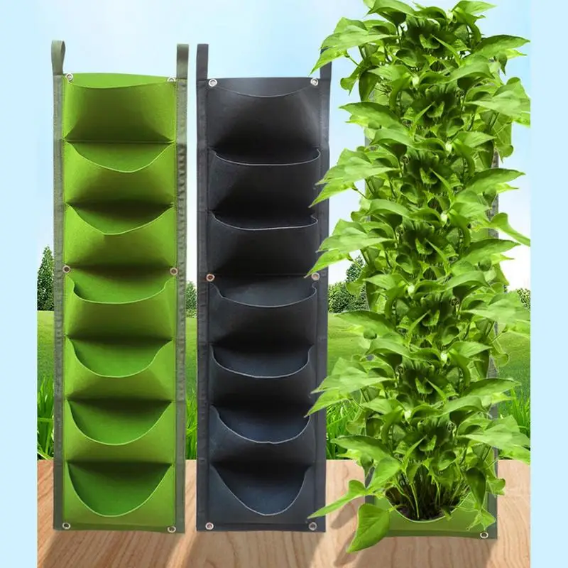 Wall Planters For Outdoor Plants Living Wall Planters Outdoor With 7 Pockets Hang Gardening Vertical Greening Flower Container