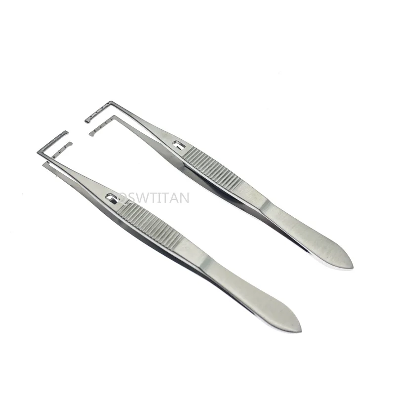 Strabismus Forceps Reusable Ophthalmic Forceps 95mm Titanium Ophthalmic Surgical Tweezers