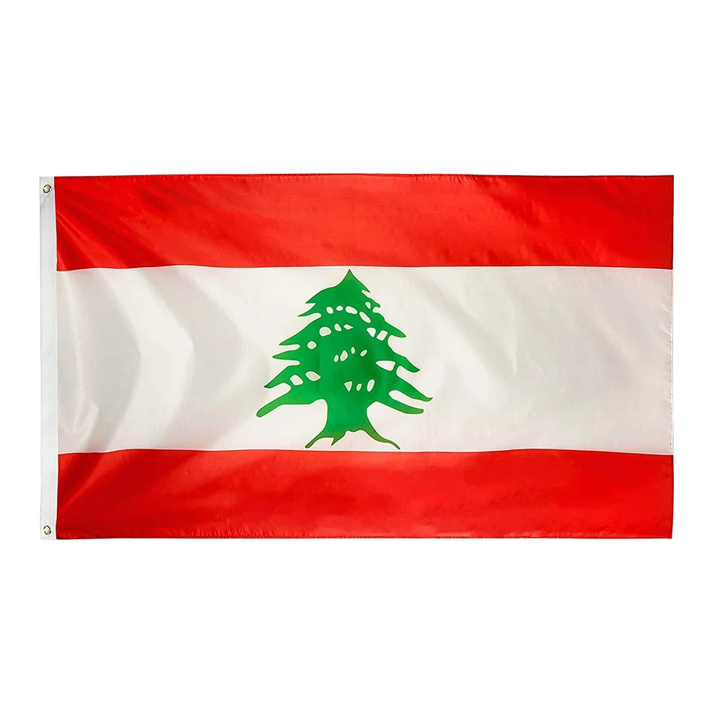 Large Lebanon Lebanese Flag 3x5FT Creative Lebanese Flag Polyester Lebanese World Countries Flags Indoor Outdoor Hanging Flag