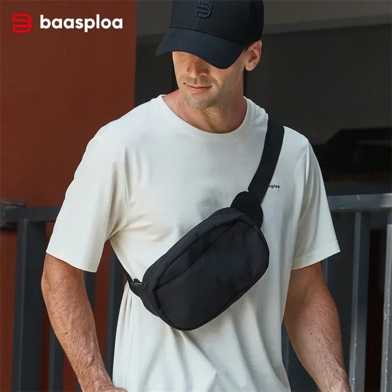 Baasploa حقائب الجري المقاومة للماء في الهواء الطلق الركض الصالة الرياضية حقيبة للجنسين موضة متعددة الوظائف المحمولة مشبك الخصر حقيبة