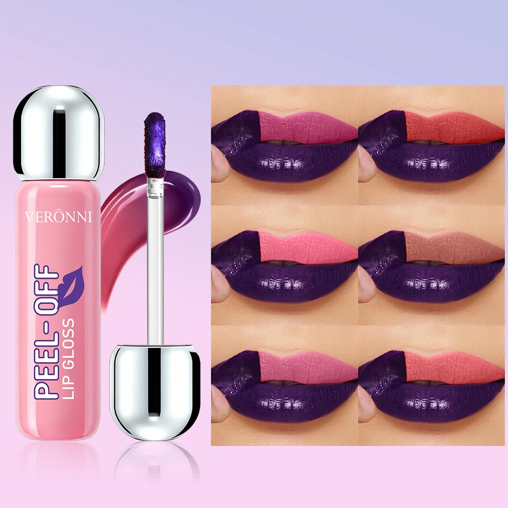 Long-Lasting Peel-Off Lip Gloss,Waterproof,Moisturizing Lip Gloss,Portable Travel Makeup,Lip Tint Lipstick Makeup Gift