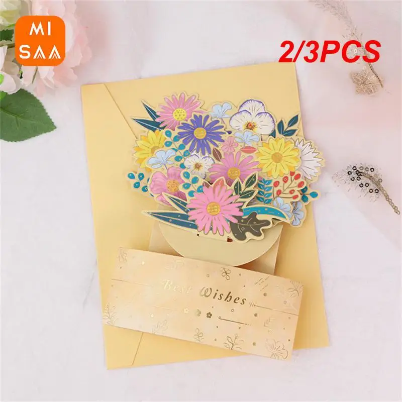 2/3PCS 3d -up Card Romantic Unique Surprising Must-have Charming Popular Thoughtful Gesture For Loved Ones Love Surprise