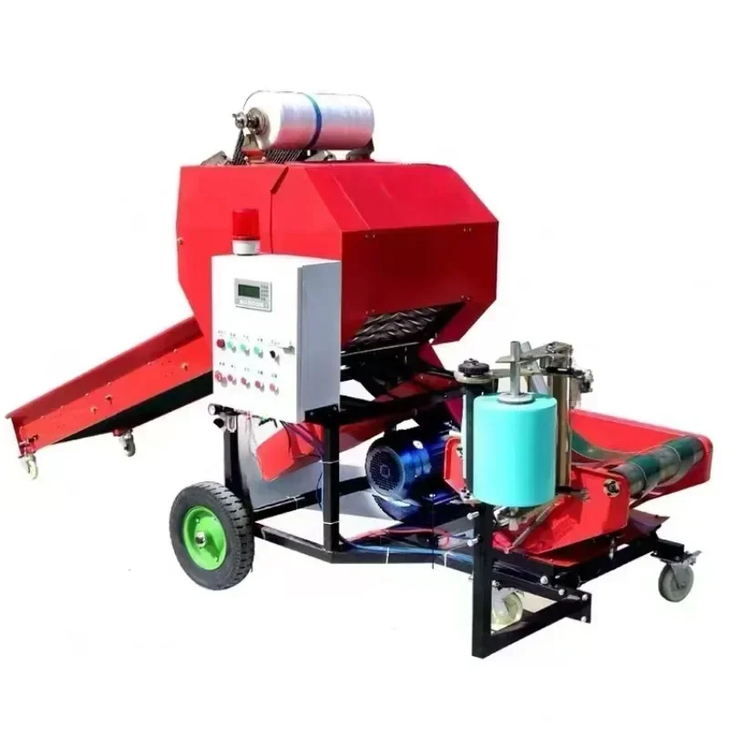 Baler agricultural small household straw briquetting machine cattle and sheep forage fully automatic baling and wrapping machine