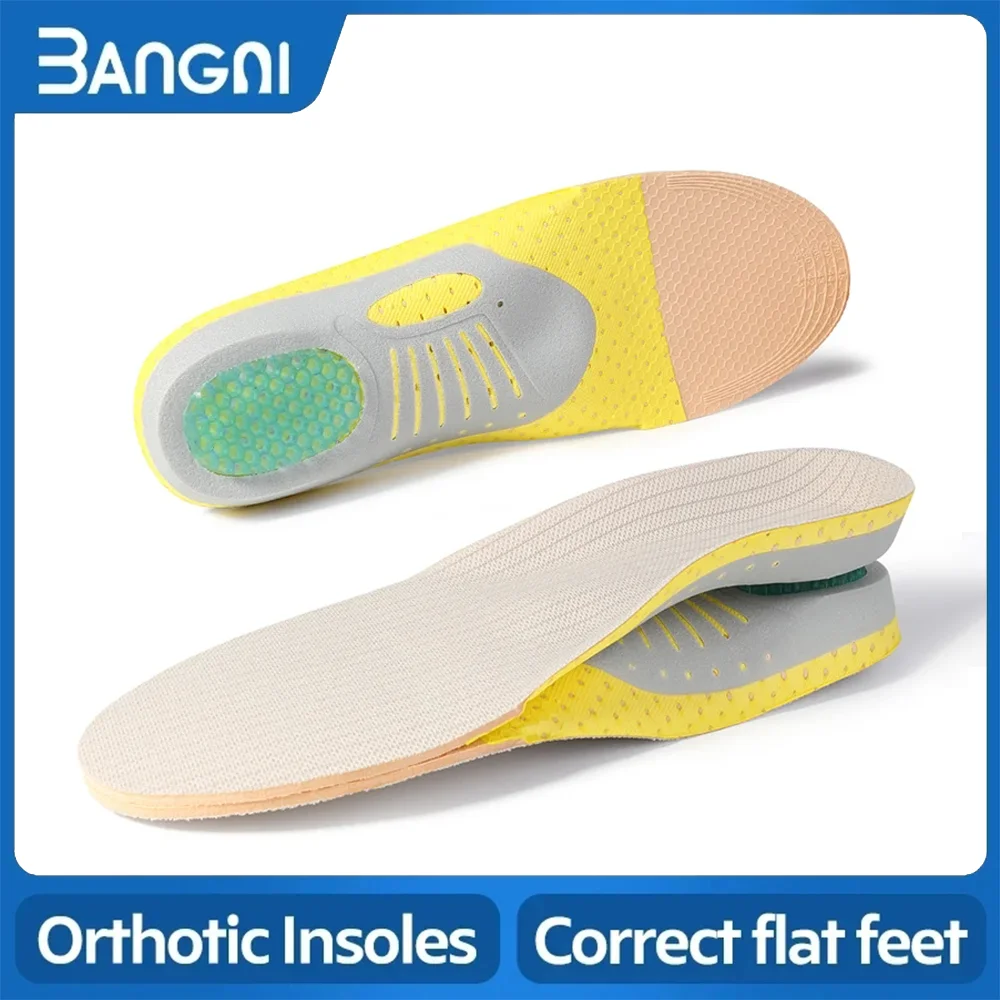 3ANGNI Orthopedic Insoles Arch Support Shoe Pads for Plantar Fasciitis Orthotics Care Flat Feet Health Sole Inserts Men Women