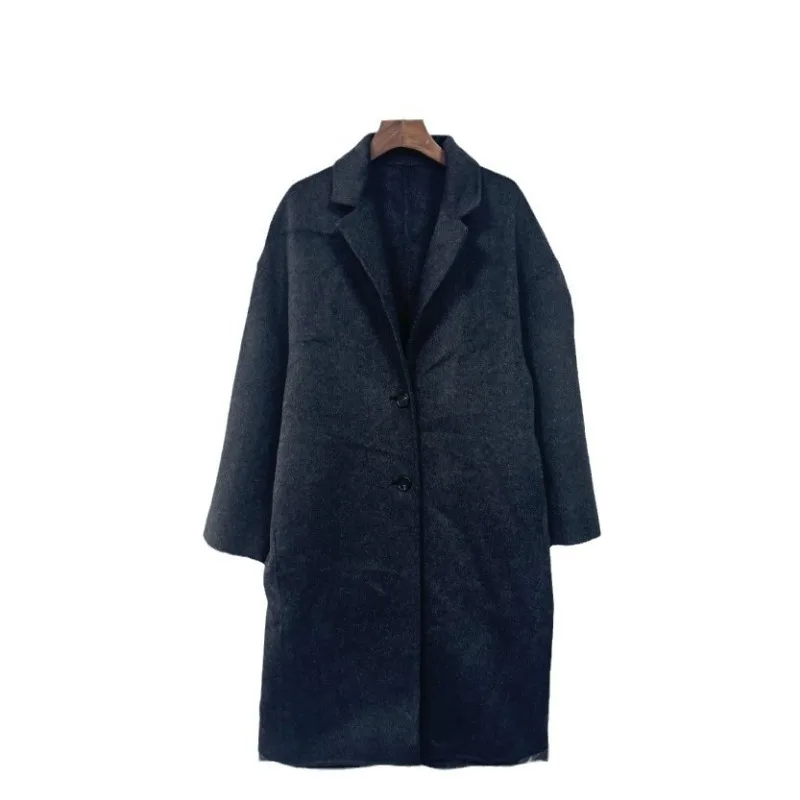 TT@ Cocoon Shaped Woolen Coat, Classic, Simple, Versatile, Double-sided, Medium To Long Jacket, 2024 Autumn/winter LUXURY