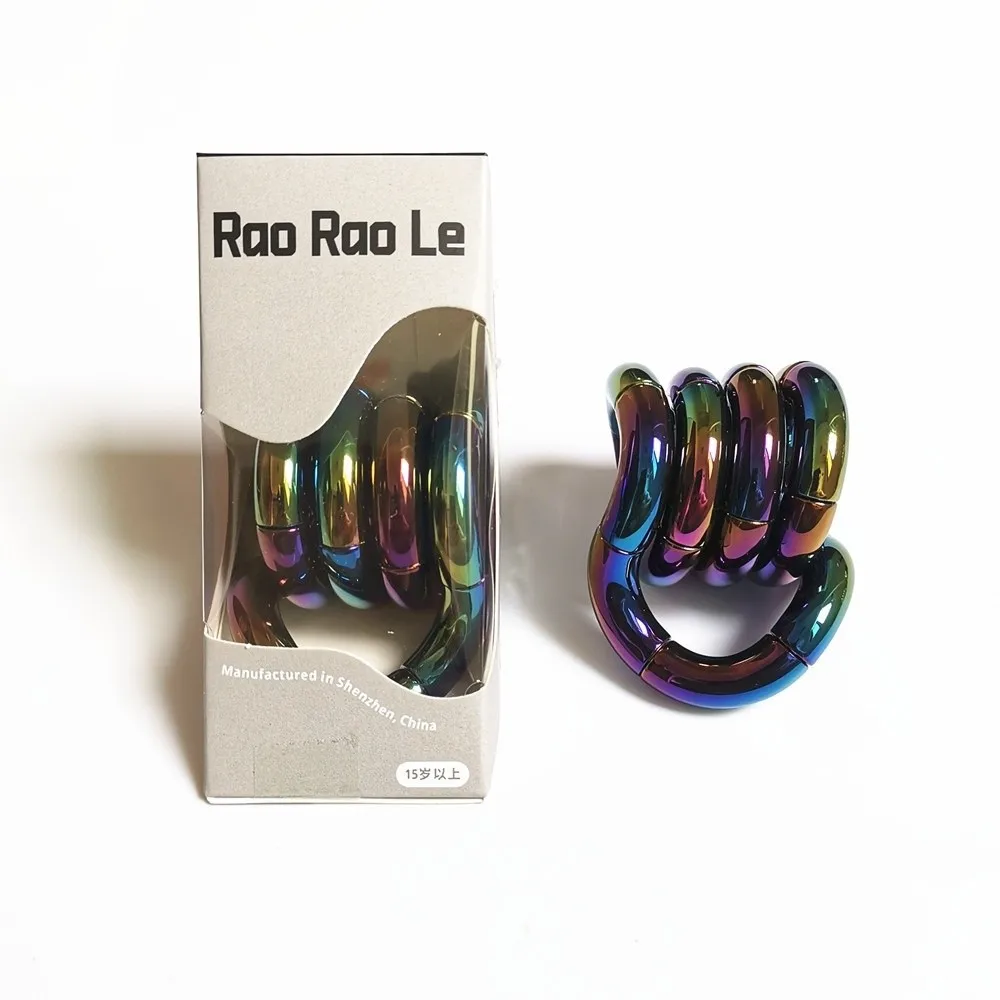 Electroplated Twisty Toy Stress Relief Hand Exercise Knot Pressure Toy Squeeze Deformation Sensory Stimulation Fidget Toy Kids
