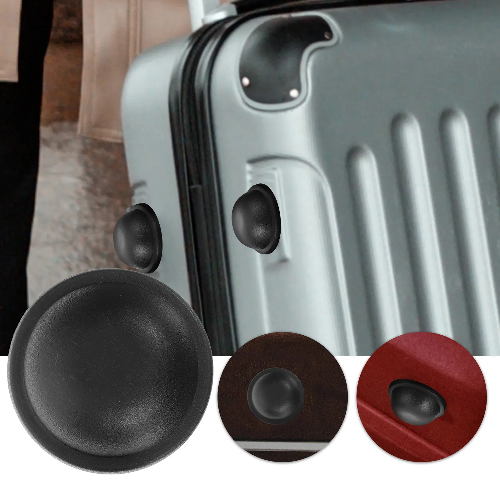 

4Pcs Bag Feet Studs Round Luggage Rivets DIY Hand Pouch Accessories Replacement for Bag Bottom Protection Plastic Rivets