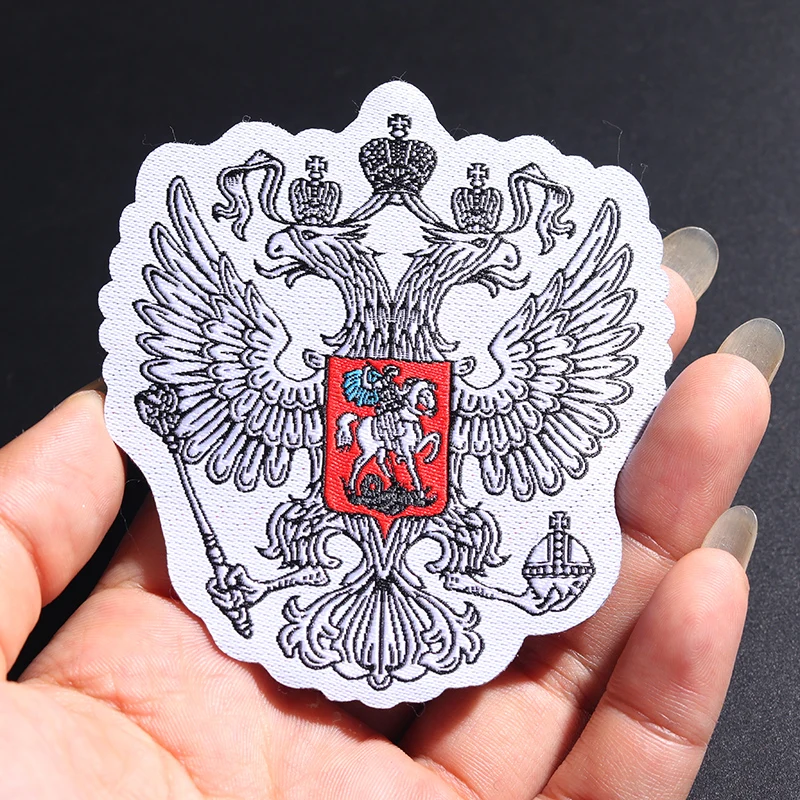 Russian flag National Emblem Size:7.8*7cm Patch Sew-on people of Russia  strip Patches Badge