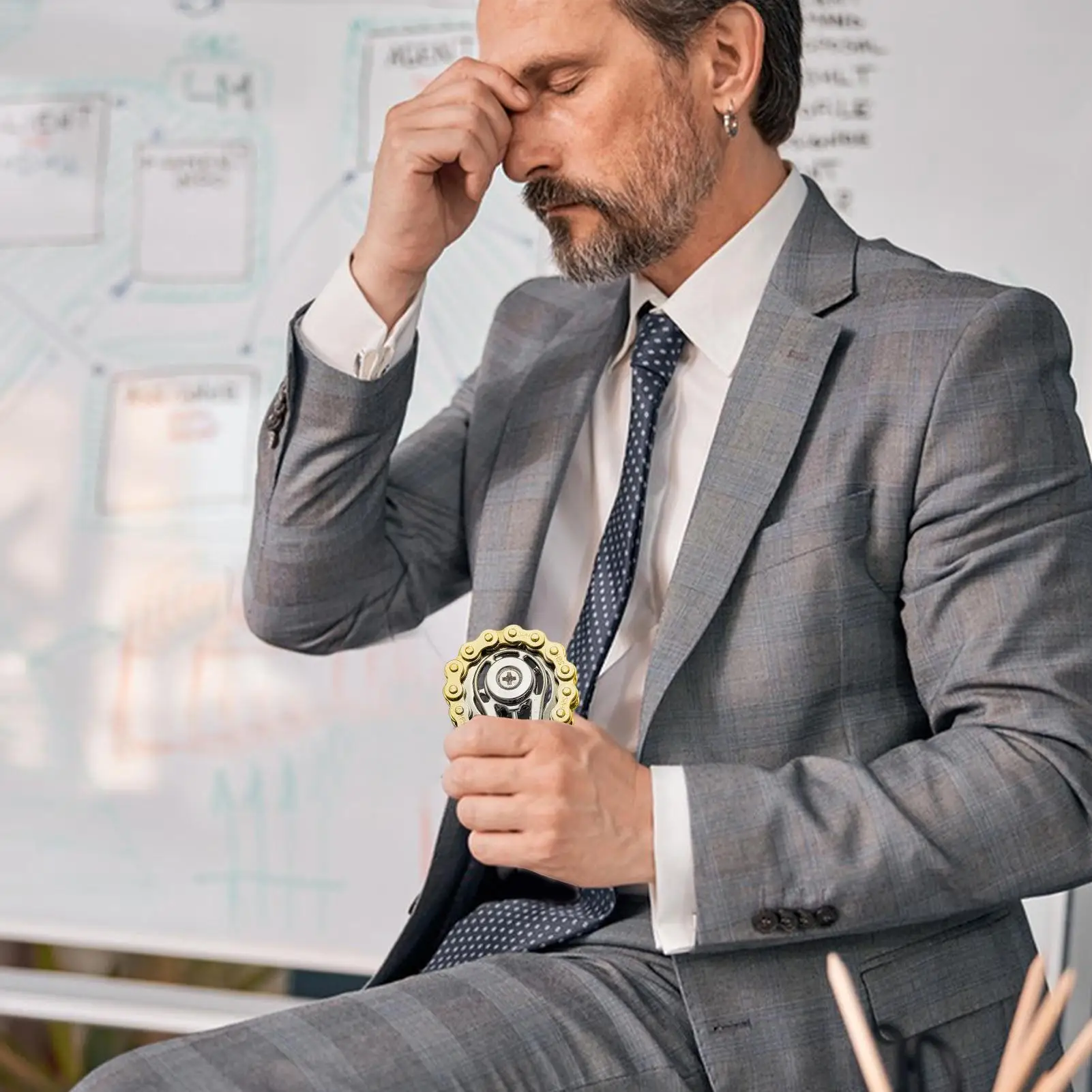 スプロケットチェーン フィジェットトイ サイクルチェーン スプロケットスピナー ローラートイ ポケットサイズ 暇つぶし ストレス解消アイテム クールなガジェット