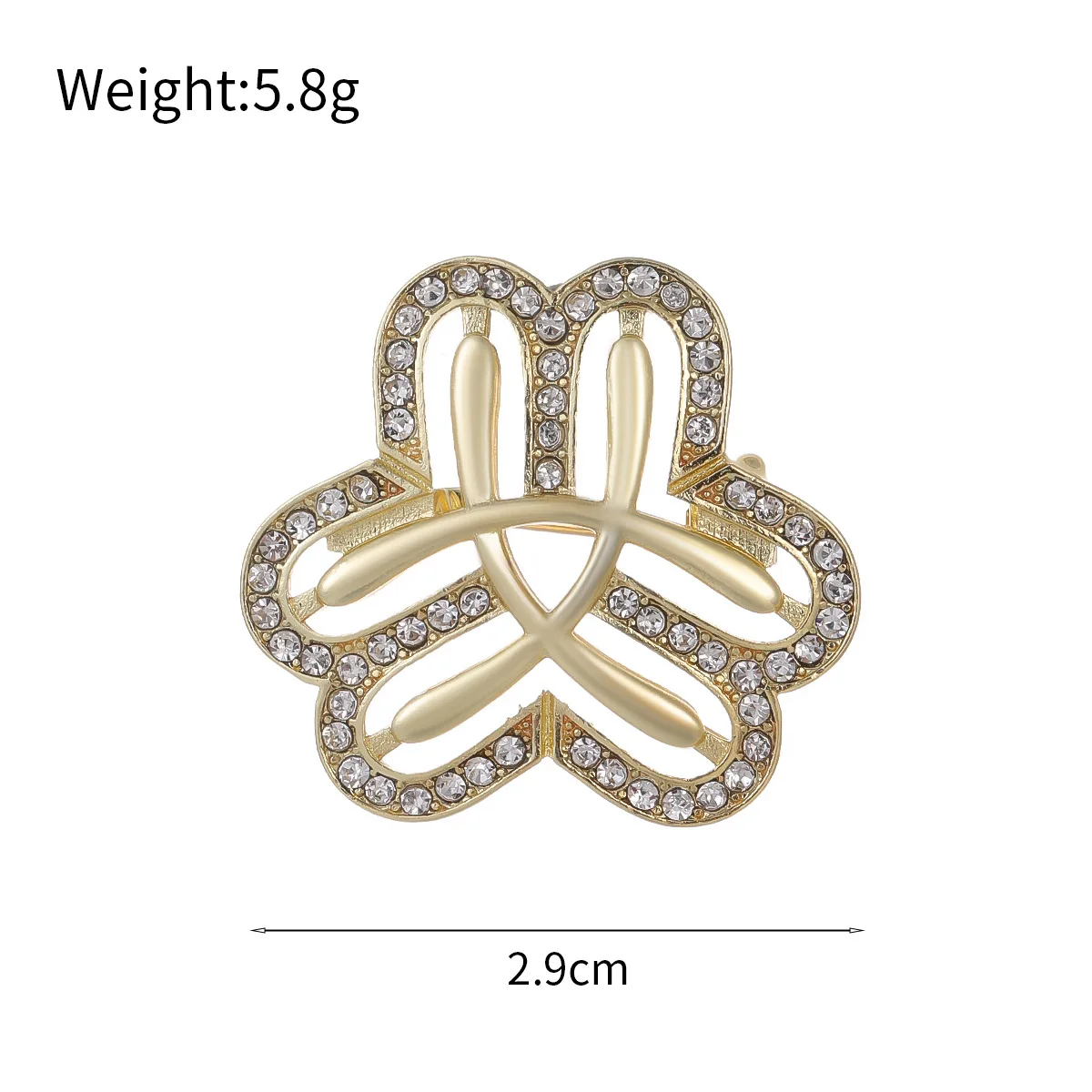 New Women's Federation anti-light brooch exquisite rhinestone personalized Women's Federation badge brooch suit collar pin shirt