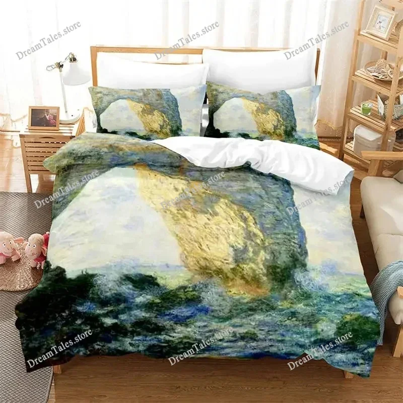 Monet Van Gogh Style Sky Oil Painting Bedding Set Duvet Cover 3d Bedding Fashion Design Decoration King Duvet Cover Set 5