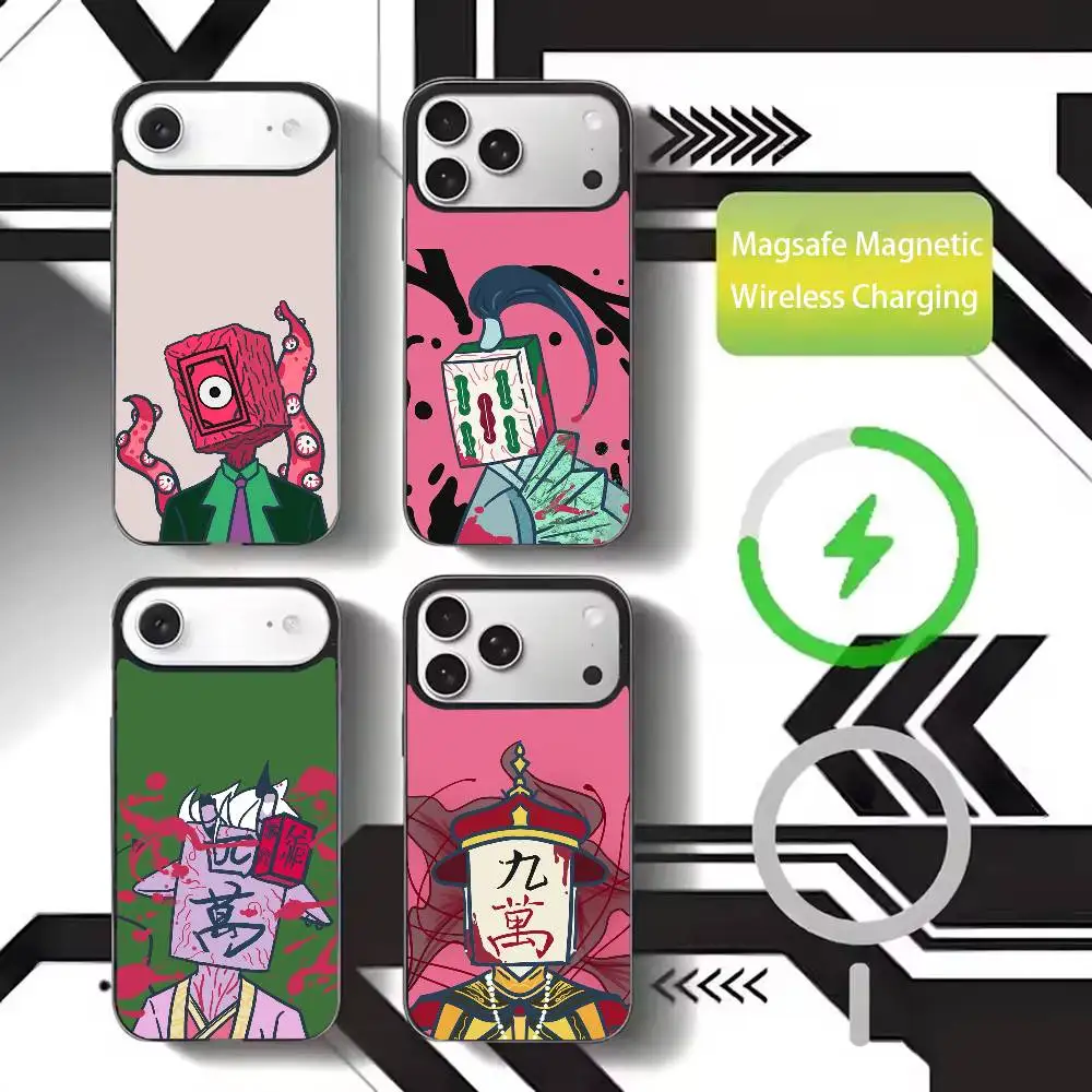 

Mahjong Phone Case For iPhone17,16,15,14,13,12,11 Plus,Pro Max Magnetic For Magsafe Wireless Charging