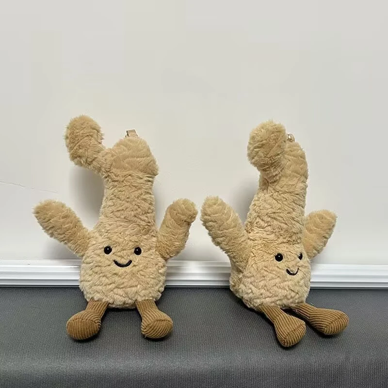 20cm bonito amarelo gengibre vegetal brinquedo de pelúcia planta pingente boneca de pelúcia bebê crianças presente aniversário decoração para casa artesanato