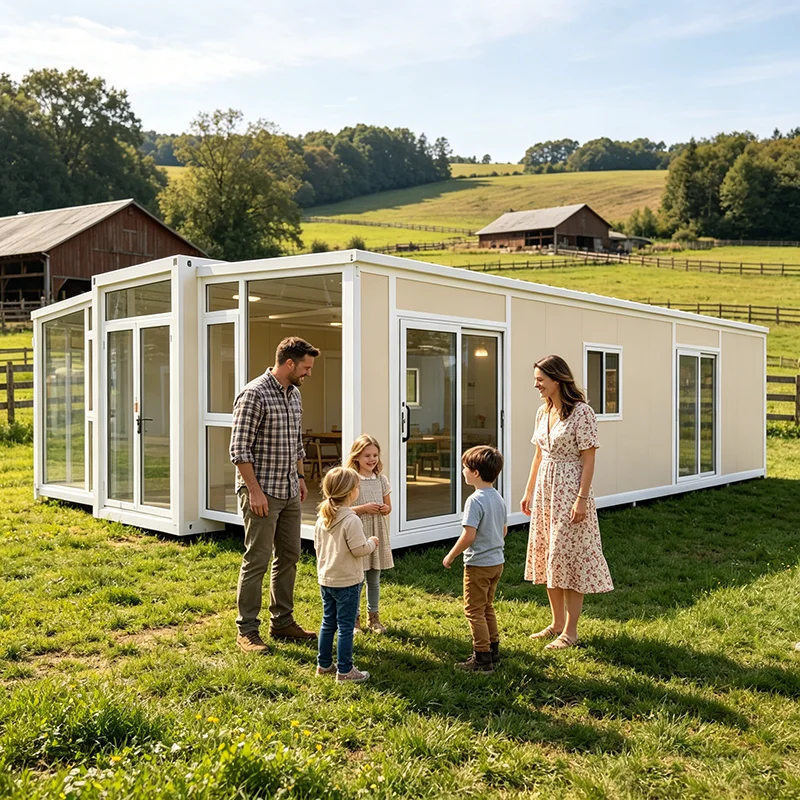 Pig Farm Foldable 40ft Container House Breeding Monitoring Office Waterproof Modular Unit For Large‑Scale Livestock Production