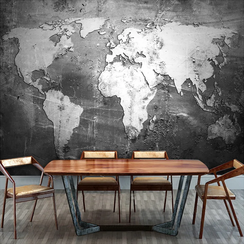 Customized size High Quality 3D Wall Mural For Office Study Living Room Retro Black and White Eco-friendly Wallpaper