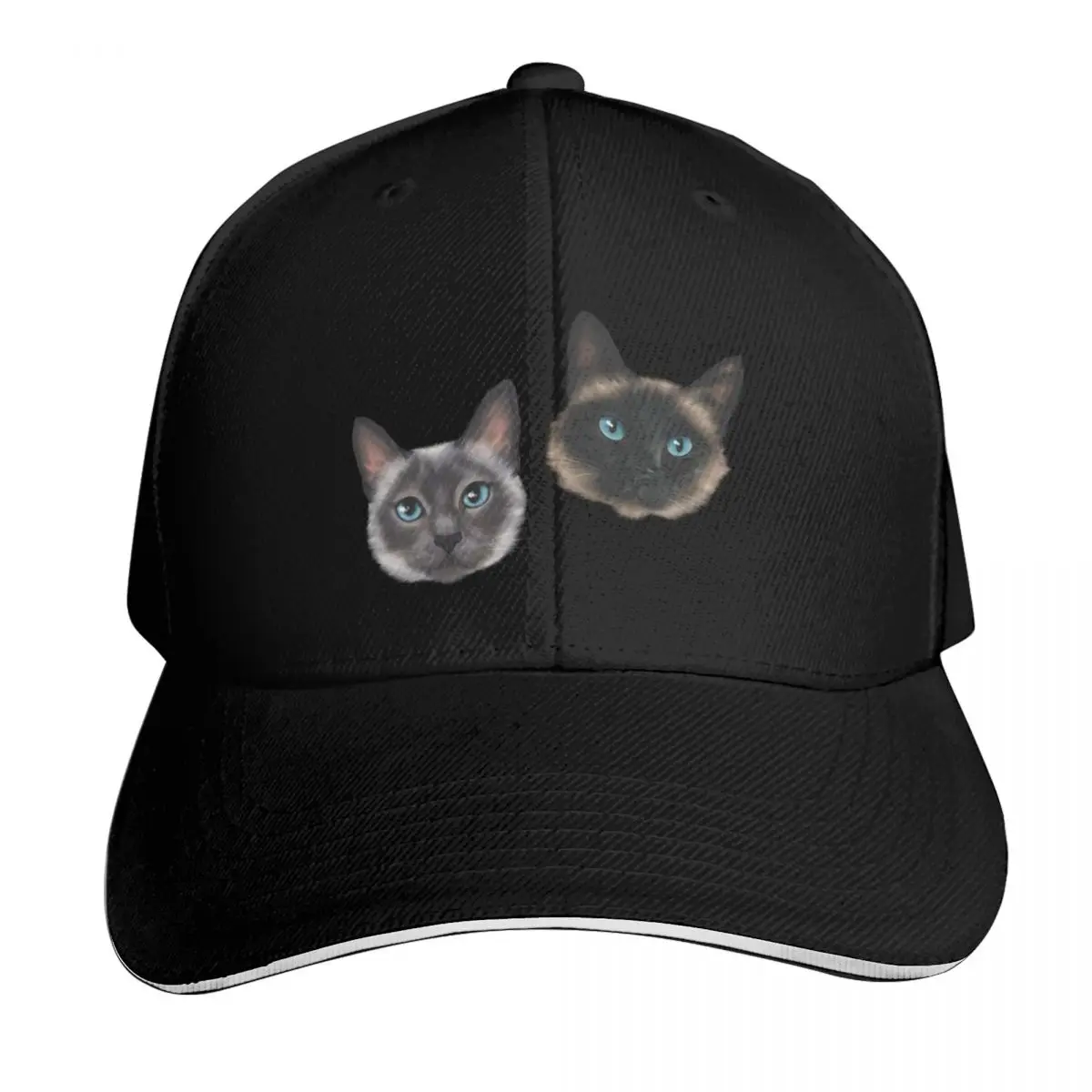 

Siamese Cats Baseball Cap Visor fun hats Luxury Brand Caps For Men Women's