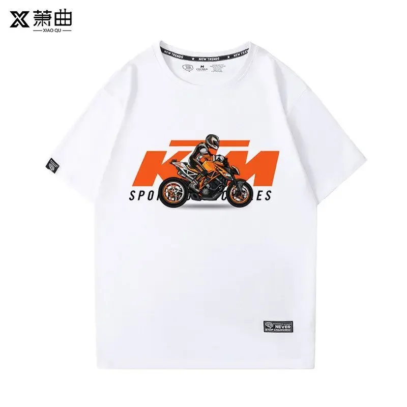 Camiseta de Manga Corta KTM Team MOTOGP para Hombre y Mujer, 100% Algodón, Verano 2026
