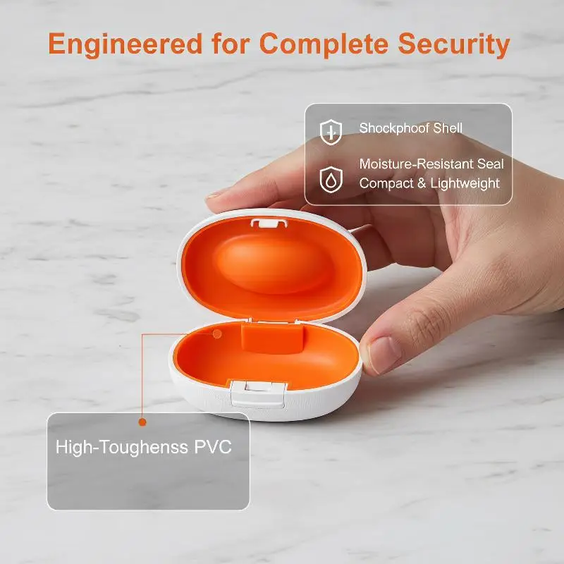 【Y】1Pcs Portable Hearing Aid Hard Protective Storage Box Hearing Aid Case Organizer For Sound Amplifier Hearing Aid Accessories