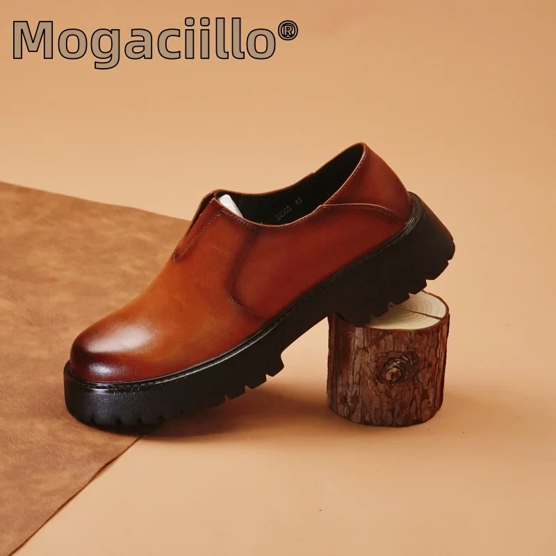 

Официальный сайт Лидер продаж, мужские лоферы на толстой подошве, износостойкая деловая повседневная обувь, высококачественная мужская кожаная официальная обувь