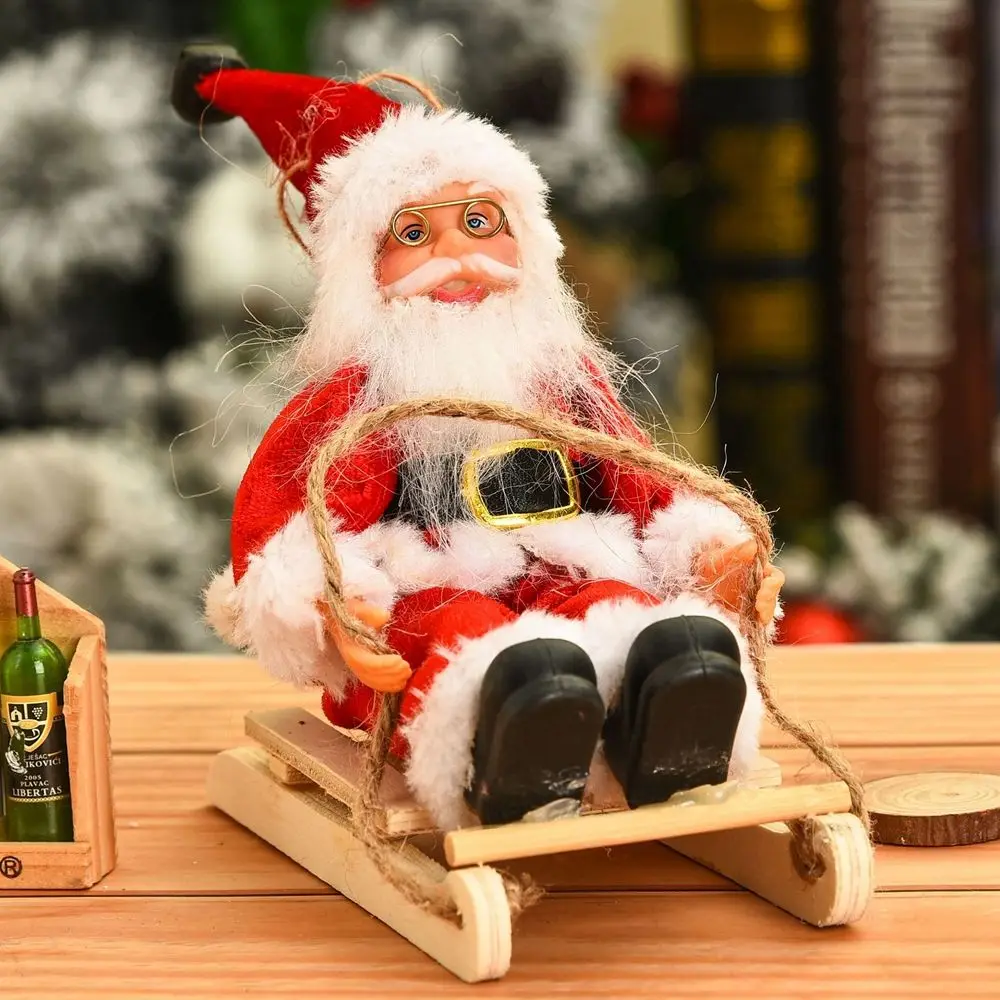 Home Table Decor Xmas Tree Drop Ornaments  Gift N1N Santa Figure Santa Claus Doll Christmas Decorations Hanging Pendants