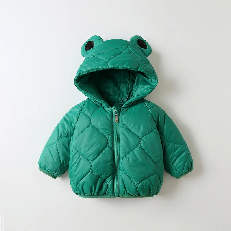 

Осеннее и зимнее пальто для маленьких мальчиков и девочек, легкая хлопковая одежда, однотонная детская уличная одежда с героями мультфильмов для малышей