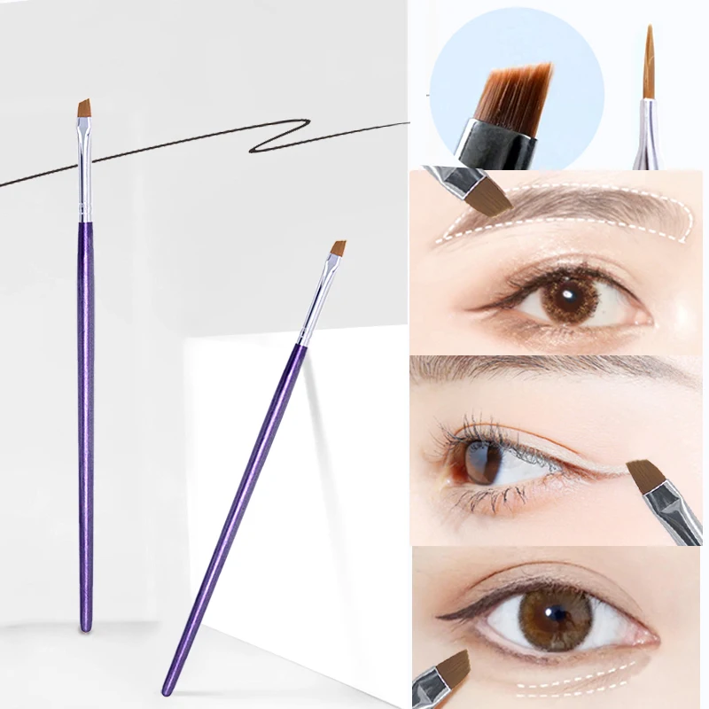 2/5/10PCS Upgrade Blade Eyeliner Brush Ultra Thin Flat Fine Eye Liner Makeup Brushes Flat Eyeliner Brush Eyebrow Make Up Tool