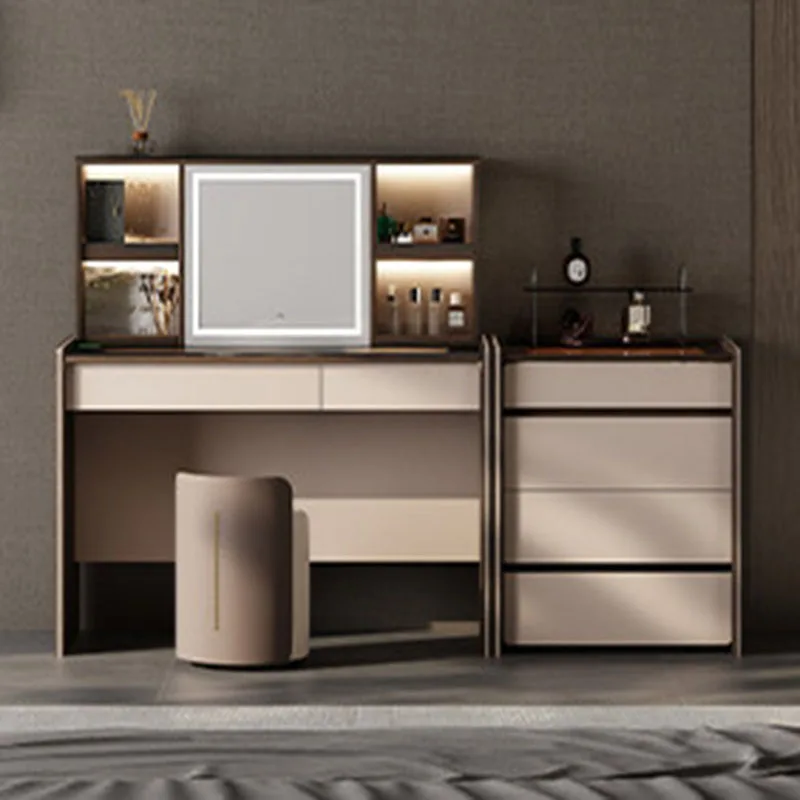 

Creative Trendy Vanity Table Large Professional Beauty Organizer Shelf Dressing Table Makeup Comoda Pra Quarto Unique Furniture