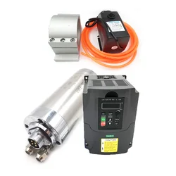 220v 3.7Kw 3700W 100mm Spindle Motor ER20 +4kw inverter VFD+75W water pump kits 24000rpm For CNC Engraving