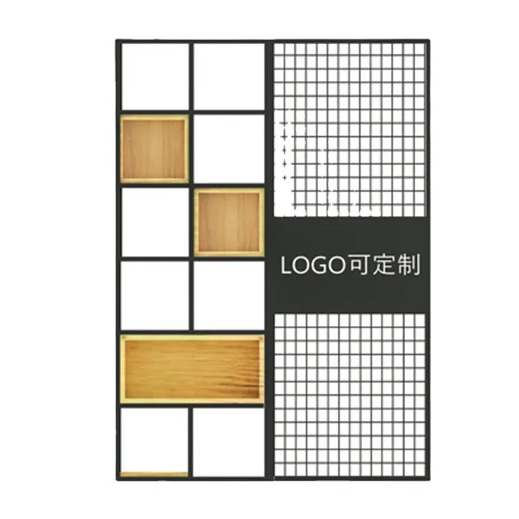 

Wrought iron screen partition decoration creative shelf office display cabinet