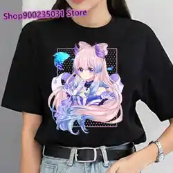 Sangomiya Kokomi Tシャツ女性用,特大トップス,genすねインパクトゲーム,女性用カワイイ原宿,半袖,2023