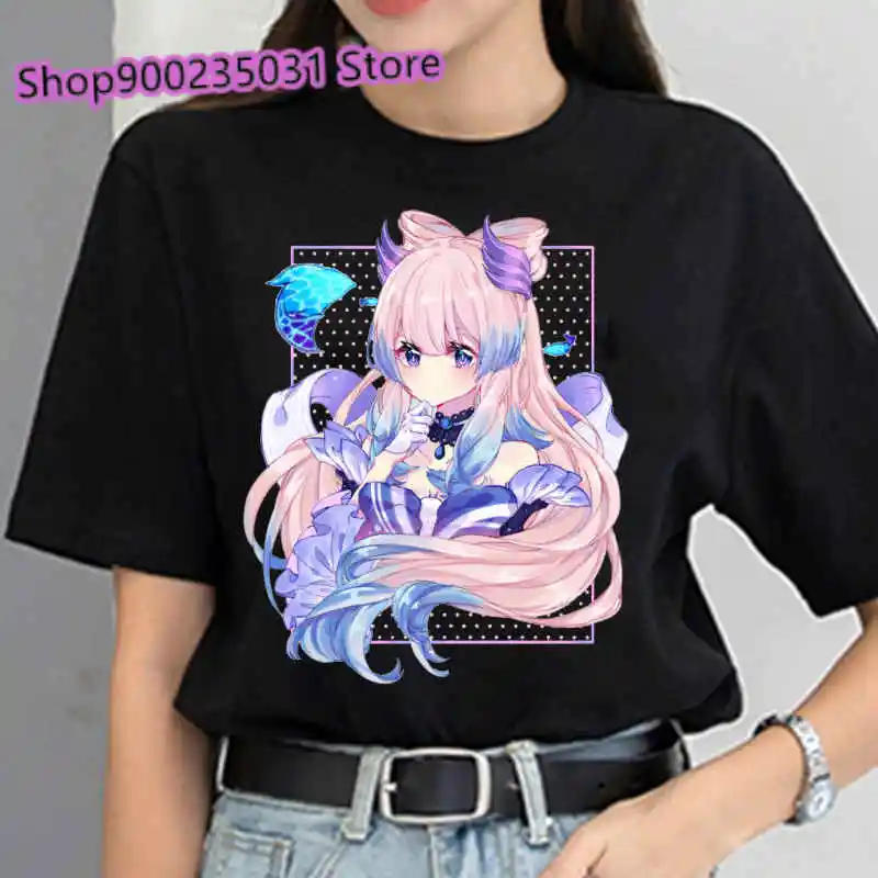 Sangonomiya Kokomi T Shirt for Women Oversized Tops Genshin Impact Game T-shirts Female Kawaii Harajuku Short Sleeve 2023