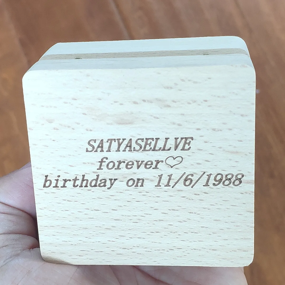 

С 35-м днем рождения Wood Wind Up Photo Music Box, индивидуальные подарки с гравировкой, персонализированные подарки