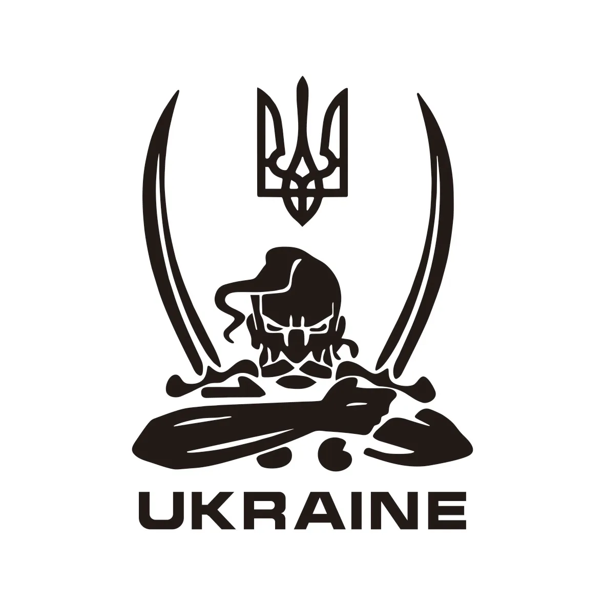 

cool UKRAINE adhensive vinyl car sticker waterproof car decal stickers on car truck bumper rear window choose size