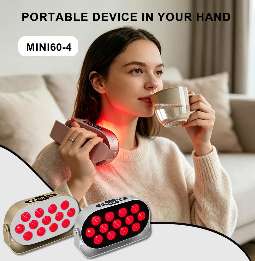 Red Light Therapy Panel Portable Practical Unit 13 Dual‑Chip LEDs 660nm 850nm 30° Optical Lens Handheld Bracket Home Trave