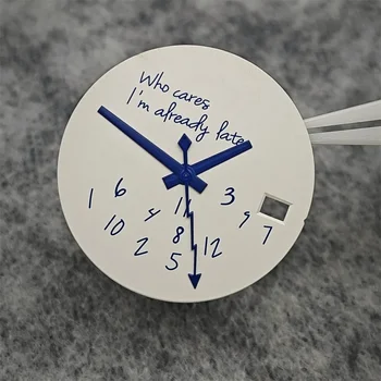 Zmodyfikowane niebieskie wskazówki z bali + zestaw tarcz zegarka 28,5 mm DIY tarcze zegarków pasuje do mechanizmu NH35/4R36, kto się nie przejmuje, już za późno akcesoria