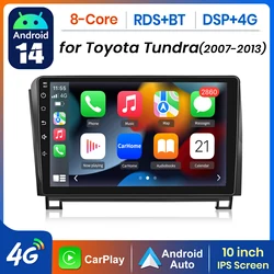 AWESAFE AI 4G LTE Wireless CarPlay Android Auto Car Radio For Toyota Tundra 2007-2013 Sequoia 2008-2018 GPS Navi BT DSP RDS FM
