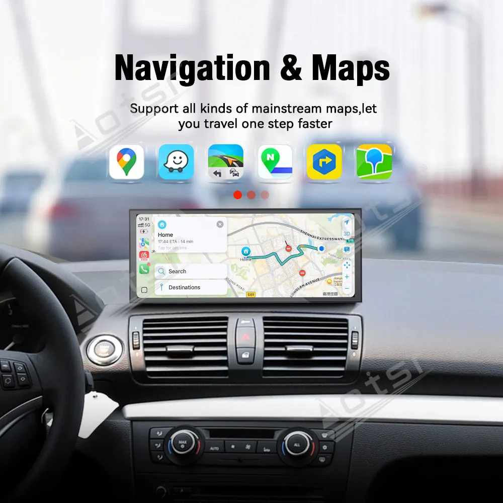 Linux 12.3 Inch Car Multimedia Player Wireless Carplay GPS Navi Auto Head Unit For BMW 1 Series E81/E82/E87 2007-2011 CIC/CCC