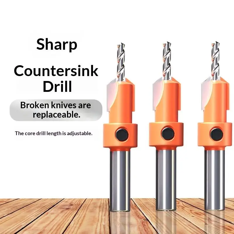 8 10mm High Speed Steel Woodworking Countersink End Mill Drill Bit For Wood Milling Disassembly Tools
