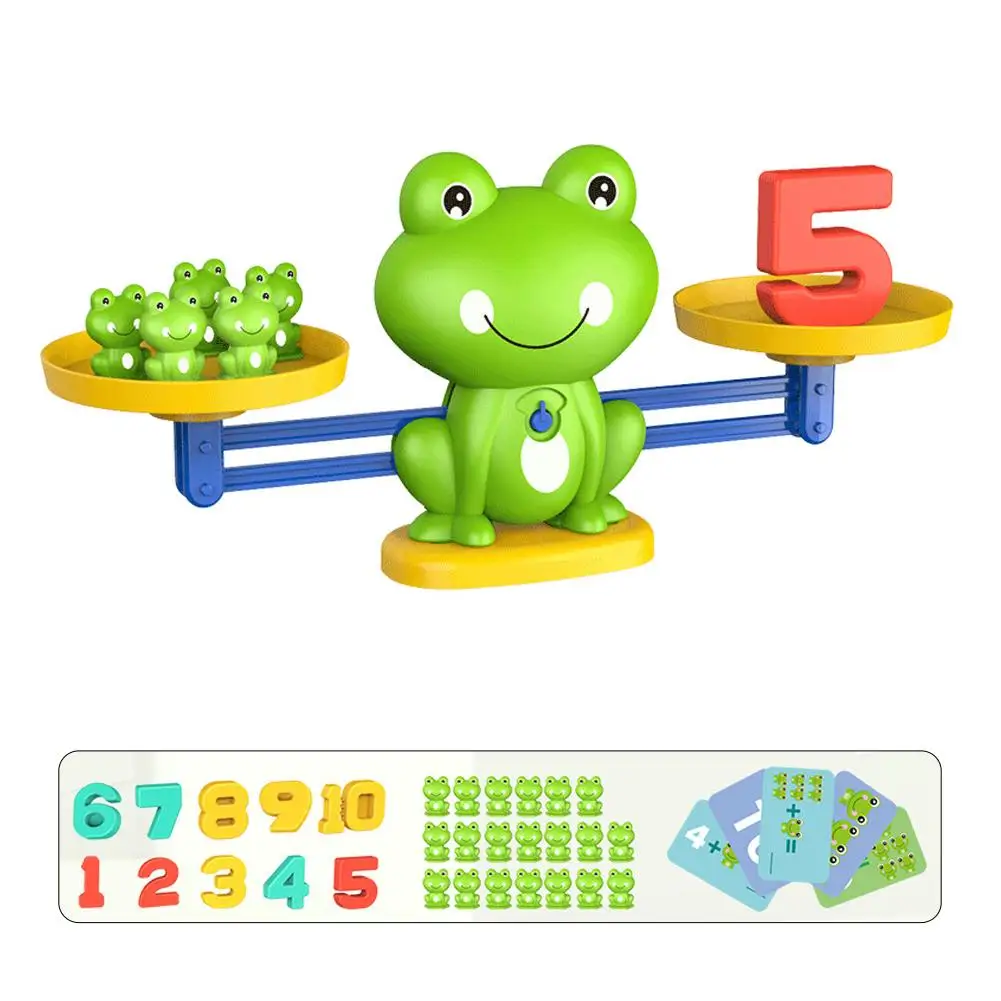 Digital Frog Balance Toy Educational Math Game  with Number Color Shape Learning Parent Child Interaction Training Logical
