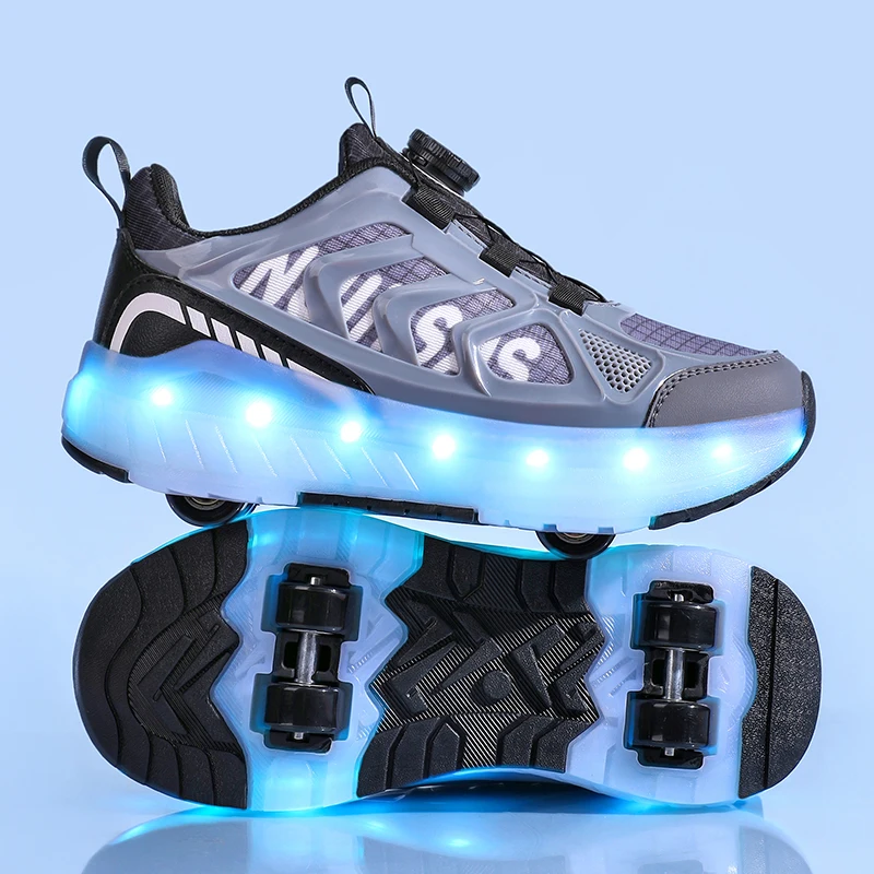 

Heelys 2025 New – Fall & Winter Kids: Boys' & Girls' 4-Wheel Invisible Retractable Big Kids' Skates