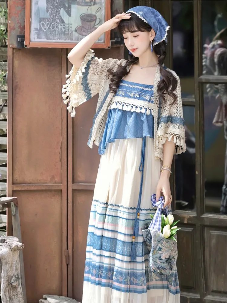 

LAN Lishui Новое женское платье Hanfu в китайском стиле