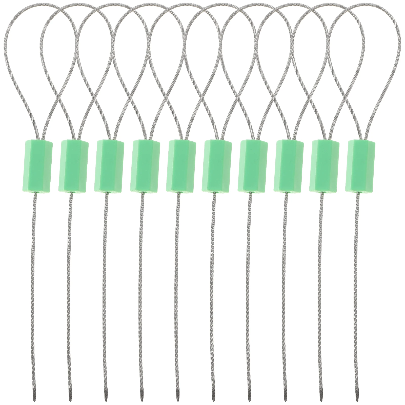 

10pcs Anti-tamper Seals Cable Ties Self-locking Mechanism Security Trailer Door Locks Wire Tags Steel Wire Seals Safe Cable Zip